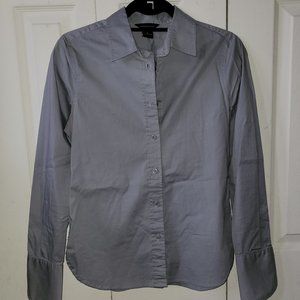 Size S Light Grey Button Down Long Sleeve Dress Shirt